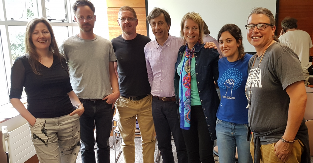 From left to right: Roisin O'Gorman, Patrick Bresnihan, Mark Garavan, Marco Iob, Orla O'Donovan, Myriam Planas, and Chas Jewett